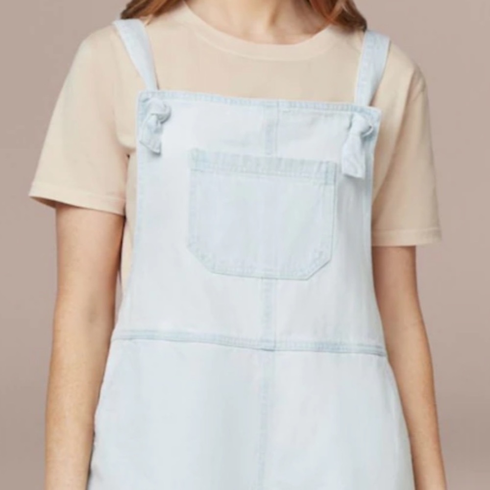 HOST PICK⭐️ Piping Hot Denim Dungarees Light Blue Size 18 - Picture 2 of 6